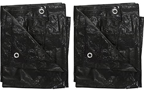 Stansport Uni-Erwachsene Medium-Duty Rip-Stop Tarp 10' x 12' -Forest Green-2 Pack Ripstop-Plane, mittelstark, x 3 m, Waldgrün, 2 Stück, schwarz, 10 X 12-Feet-Two Pack