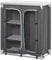Outsunny Campingschrank Küchenbox tragbar mit Arbeitsplatte Tragetasche 3 Ablagen 1 Schrank 600D Oxford Stoff Grau 96 x 49,5 x 104 cm