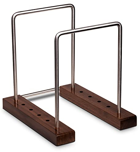 Optage Audio 35 LP Vinyl Record Holder, Solid Walnut Wood Record Holder for Albums, Now Playing Record Props, Vinyl Record Storage, LP Holder Rack, Vinyl Stand