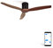 CREATE / WINDCALM M/Deckenventilator ABS Schwarz Dunkelholzflügel-Optik mit WLAN und Fernbedienung / 40W, Leise, Ø132cm, Timer von 1 bis 4 Std., DC-Motor, Sommer-Winterbetrieb