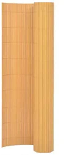 vidaXL Gartenzaun Doppelseitig Sichtschutzmatte Sichtschutzzaun Sichtschutz Windschutz Balkon Garten Zaun Terrasse PVC 110x500cm Gelb