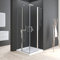 Duschkabine Eckeinstieg, Duschkabine 90x90x185cm Eckeinstieg mit Pendeltüren 6mm NANO ESG Glas Duschabtrennung Eckdusche Eck-Duschkabine Drehtür Duschwand
