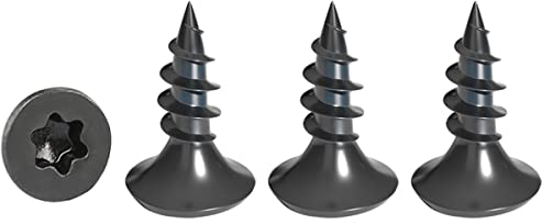 Drenky 50 Stück Holzschrauben Torx Schwarz, Schrauben M3 X 10 mm Mit Senkkopf Aus Edelstahl Rostfrei A2, Vollgewinde Selbstschneidende Schrauben Universalschrauben Torx TX10