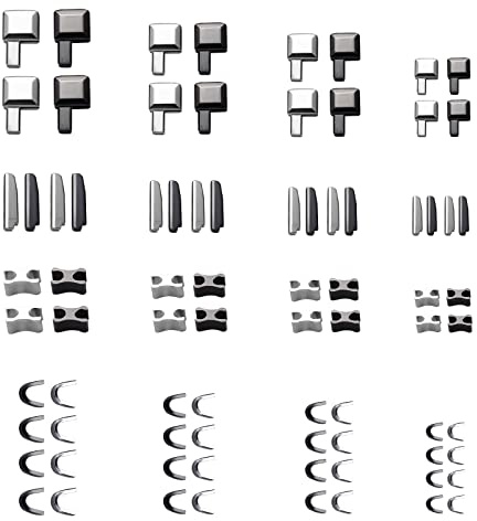 #3, 5, 8, 10 Kit di Riparazione Cerniera Lampo, 16 Paia Cursore del Fermo della Cerniera e Perno di Inserimento 16pz Fermo Inferiore Cerniera 16 Paia Tappi Superiori per Cappotti Borse Fai Da Te