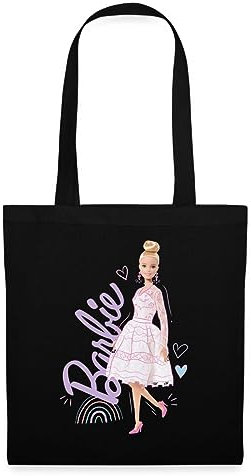 Spreadshirt Barbie Hochzeitskleid Stoffbeutel, One size, Schwarz