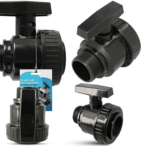Instalguru PE-Rohr Absperrhahn Kugelhahn PN16 2 IG x 2 AG Wassersysteme Garden Bewässerung Pe-Absperrventil Wasserregelventil Bewässerungsrohr-Kupplung PE-Schläuchen