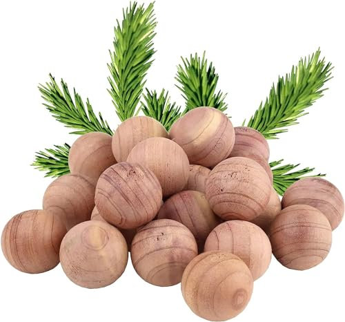 MantraRaj Cedar Wood Balls Moth Repellent Anti Moth Scent Balls for Moth Protection in Wardrobes Drawers, Storage Boxes Diminishes Mildew, Moisture And Mustiness for Storage, Drawer (36 Cedar Balls)