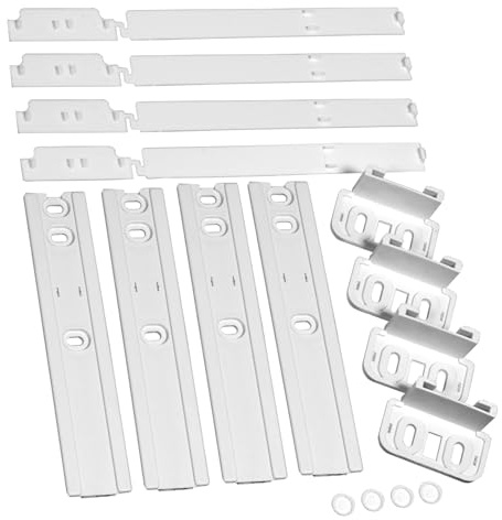 SPARES2GO Support coulissant intégré pour porte de réfrigérateur compatible avec Lamona et kit de pour Howdens (lot de 4)