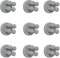 TECBULL® Funny Hooks Zahnbürstenhalter, Rasierer Halter Dusche, Halterung ohne Bohren, Zahnbürstenhalterung selbstklebend (9xGrau)