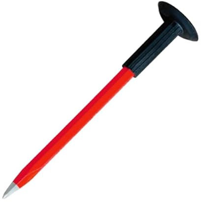 Kippen 3010AX - Scalpello per Muratore a Punta Acuta con Salvamano in Gomma. Dimensioni: 250x16 mm.