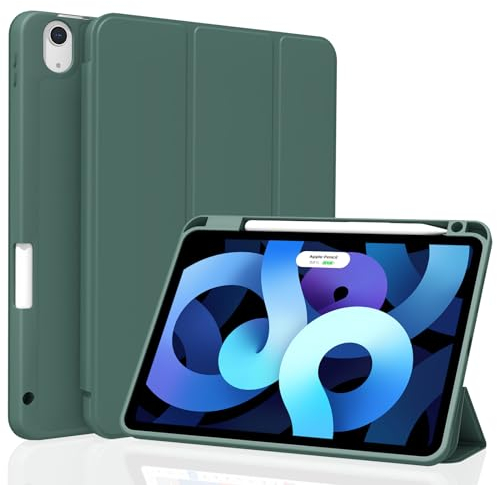 Funda Figair para iPad Air 11 M2 2024, 10.9 5ª/4ª Generación 2022/2020, Compatible con Apple Pencil Pro/USB-C, Verde Oscuro