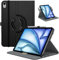 TiMOVO Funda para iPad Air 11 Pulgadas M3/M2 (2025/2024)/iPad Air 5.ª Generación 2022/iPad Air 4.ª Generación 2020 10,9'', Funda Protectora Giratoria de 90 Grados para iPad Air, Negro