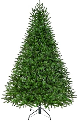 EveXmas- Adele Grün- 185 cm- 100% Spritzguss - Künstlicher Weihnachtsbaum wie EIN echter - Tannenzweige aus 100% Polyethylen- Auf einem Metallständer- Aufbewahrungstasche im Lieferumfang enthalten