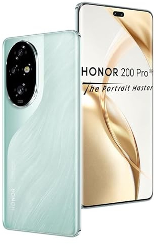 HONOR 200 Pro Smartphone 5G - ROM 512GB,Batería 5200mAh,Snapdragon 8s Gen 3(4mm),Triple Cámara 50 MP,Pantalla 6.78'',Dual SIM, NFC,MagicOS 8.0/Android 14 - Verde
