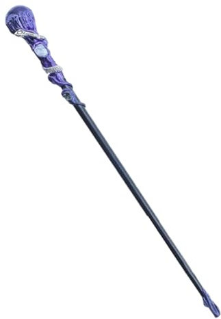 Prop cosplay du personnel - Bâton de sorcier en pierre précieuse, Bâton de sorcier cosplay de pierre précieuse avec pierre améthyste | Sorcier du personnel de cosplay de érudit, bas