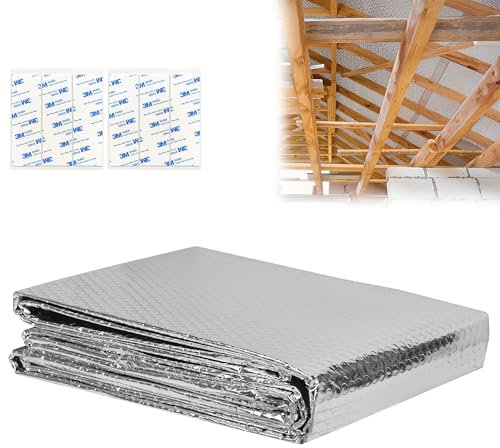 YRHome Isolierfolie Dämmfolie Heizkörper reflexionsfolie Isolierfolie heizung Haus Thermofolie Fenster für Kälteschutz Isolierungsfolie Wärmedämmung für Camping Pool Auto (0.6x5m - 3㎡)