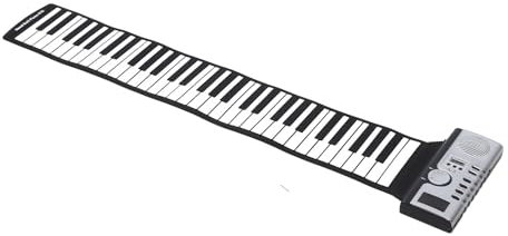 Tragbare Elektronische Klaviertastatur aus Silikon mit Integriertem Lautsprecher für und Erwachsene, Aufrollbare Klaviertastatur mit 61 Tasten, Kopfhörerschnittstelle,
