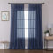 Joydeco 2er Set H245 x B140 cm Königsblau Transparent Vorhang Schiene Gardinen mit Kräuselband Durchlässig Curtains Lang Vorhänge für Schienensystem Modern