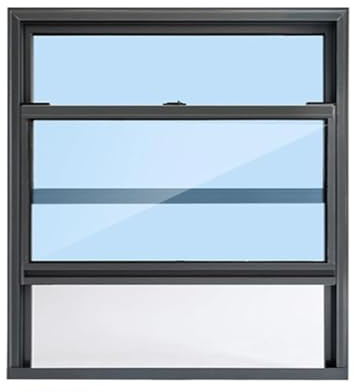 pujindu Ventana de concesión con marco de aluminio, ventanas correderas de montaje empotrado, ventanas deslizantes horizontales con vidrio templado para garajes (80 x 110 cm)