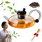 Innovessa Tea Pot, Innovessa Filtration Teapot Set, Tea Pot with Infusers for Loose Tea, Removable Heated Glass Teapot with Electric Heaters for Tea, Coffee (Transparent)