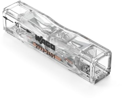 Wago, Beutel mit 10 Inline-Klemmen der Serie 2773, Längshebelklemme für Drähte von 0,5 bis 2,5 mm², Schnelle Installation dank Direktstecksystem, 2 Jahre Garantie