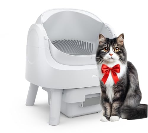 PetPivot Arenero Autolimpiable para Gatos con Diseño Abierto, Modos Automáticos y Manuales, Limpieza Instantánea y Fácil de Palear, Ideal para Gatos Grandes y Adecuado para Hogares con Varios Gatos