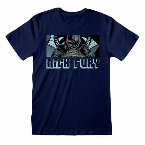 AVENGERS Nick Fury - Leader Männer T-Shirt Navy XL