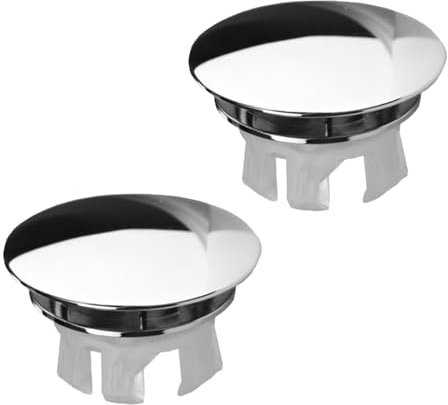 2 Stück Metall Überlauf Abdeckung,Waschbecken Überlauf Abdeckung,Waschbecken Überlauf Ringe,Runde Überlaufabdeckung,für 22-24 mm/0,86-0,94 Zoll Durchmesser von Waschbecken