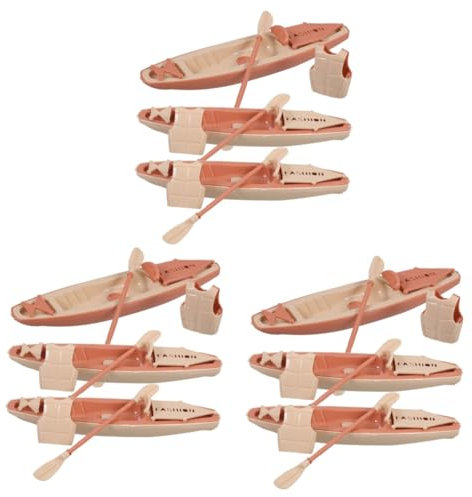 SOPOTUTU 3 Sets Kajak Boot Kinderboot Spielzeugboot Spielzeugkajak Miniaturboot Kanu Kanu Ornament Kanu Modell Heimdekoration Bürodekoration Desktop Kanu Für