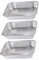 LIFKOME 3 Stück Blechpfanne aus Alufolie Liner Auffangwannen aus Aluminium Bratbleche aus Folie Container tropfen Zinn pfannenwender Bräter Pfanne aus Aluminiumfolie Silver