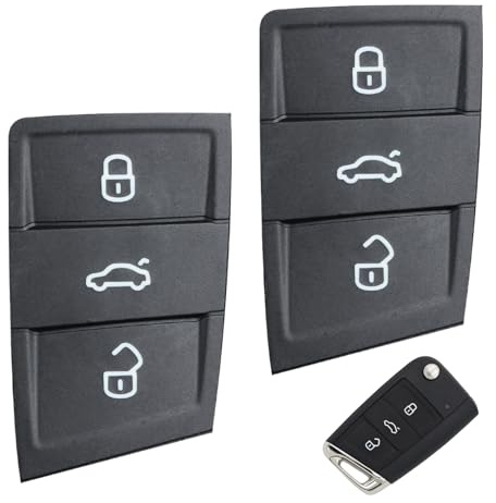 2× VW Golf 7 Zubehör Schlüsselgehäuse 3 Tasten Gummi Ersatz Schlüsselhülle Cover Auto Golf 7 Polo Golf VII MQB Schlüsselanhänger Ersatz Funkschlüssel