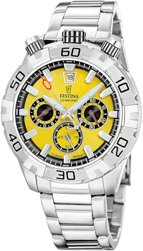 Festina Herrenuhr Bullhead Gelb mit Stahlband F20743/4