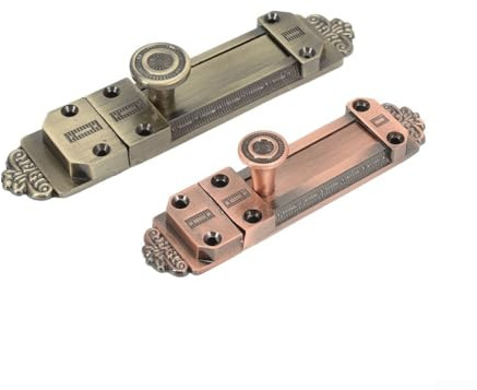 babominimer Zinc Alloy Vintage Gate Door Bolt Latch Lock with Slide Bolt Catch for for Internal Doors, Sheds, Bathrooms, Bedrooms, Cabinets and Pet Cages, Antique Bronze or(4in Bronze)