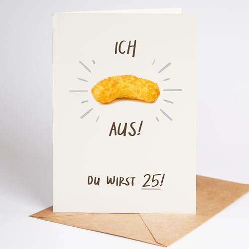 Lovely Cards -Ich Flip aus! Du wirst 25! - schöne Gllückwunschkarte - Geburtstagskarte lustig - lustige Geburtstagsgeschenke für Männer und Frauen, Sohn, Tochter - A6 (Klappkarte) - 25 Jahre