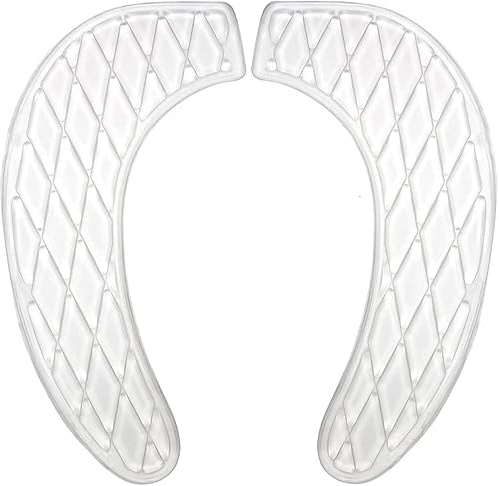 Weiches Gel-Toilettensitzkissen - waschbare & haftende Sitzerhöhung für Toilette/Kommodenstuhl.U-förmige Druckentlastung für Senioren,hoher Komfort,passt allen Toilettenformen(klar)