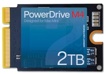 Générique PowerDrive M4 2TB Internal SSD for Apple Mac Mini M4 - DIY SSD Card - Write Speed up to 4200MB/s - Read up to 2950MB/s - Tested in France
