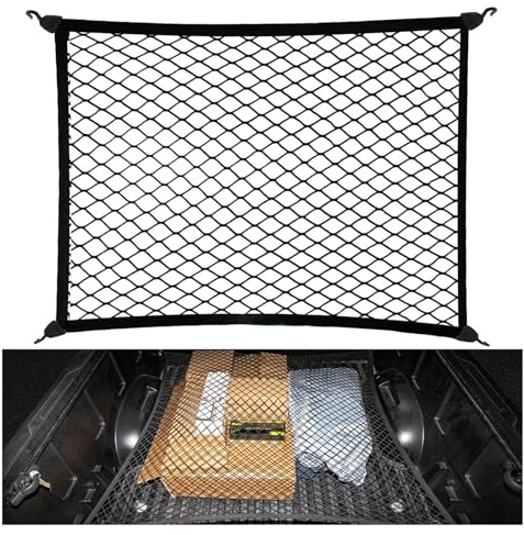 Filet Coffre Voiture,pour Mini Cooper F56 3 Portes 2019-2024 2025 Filet Rangement Voiture Filet Elastique Bagages Fixe en Extensible Rangement organisateurs