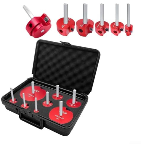 ComfyHarbor Kit de escariador de tubería PPR de 8 piezas con eje hexagonal de 3/8 pulgadas, protector de montaje de carburo para tubos de drenaje de PVC CPVC ABS, tamaños de 1/2 a 4 pulgadas para