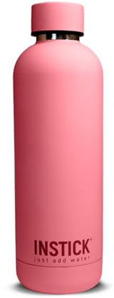 INSTICK Isolierflasche Rose 500 ml – Edelstahl-Wasserflasche, auslaufsicher für heiße & kalte Getränke, ideal für Outdoor, Sport und Reisen