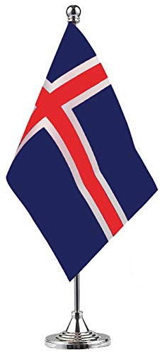 Island-Flagge, Tisch, Schreibtisch, Büro, internationales Weltland-Banner – Festival, Veranstaltungen, Feier, Büro und Heimdekoration