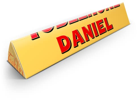 Toblerone Personalisiert mit Namen - Geburtstagsgeschenk personalisiert - Personalisier diese Toblerone mit Namen und Botschaft, Milchschokolade mit Honig und Mandelnougat (360 Gramm)