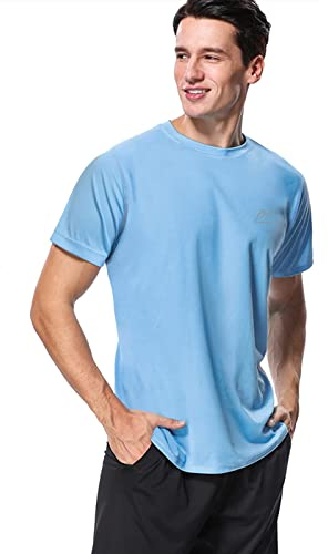 MeetHoo Rashguard Herren, UV Shirt Rash Vest UV-Schutz Schwimmshirt UPF 50+ Kurzarm für Surfen Schwimmen Running