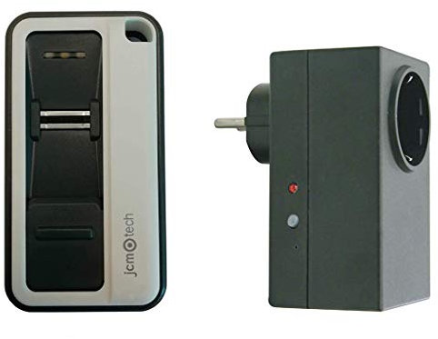 JCM Tech - Télécommande de garage universelle GoBIO + récepteur MOTION avec prise intégrée - Télécommande biométrique - Capacité 15 empreintes digitales - Prise activation/désactivation par radio