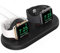AHASTYLE Ladestation für 2 Apple Watch [Ladegerät Nicht enthalten] Silikon Dock für Apple Watch Ultra 2, Ultra, SE2, SE, Series 10 9 8 7 6 5 4 3 2 1 (49/46/45/44/42/41/40/38mm) (Schwarz)