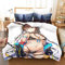 BEDSERG 3D Bettbezug 3-teilig Bettwäsche-Sets Sexy Mädchen auf Weiß 155x220 cm 100% Mikrofaser Enthält 2 Kissen 80x80cm Geeignet für Kinder und Erwachsene