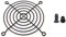 Easycargo 2pcs 92mm Fan Grill 92mm Guard Black with Screws (92mm)