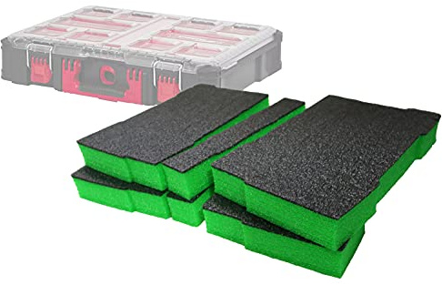 Shadow Foam Milwaukee Packout Organiser [Lot de 2] Mousse personnalisable pour systèmes modulaires Milwaukee Packout | Idéal pour les organiseurs Lean, 5S, Kaizen et Custom