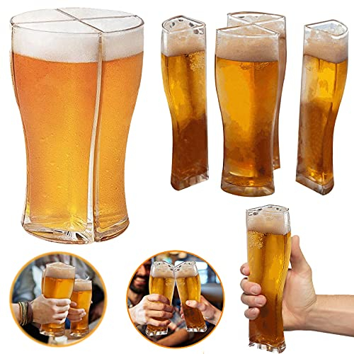 2 set di bicchieri da birra Bicchiere da birra personalizzato Articoli per feste Regali per uomini Bicchieri da birra ottimo per l'estate, cene a casa, bar, intrattenimento per feste (trasparente)