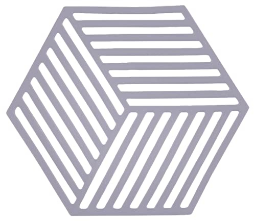 Zone Denmark Hexagon Topfuntersetzer Hitzebeständig, Silikon Untersetzer, Praktische und Dekorative Topf-Untersetzer, Spülmaschinenfest, 16 x 14 cm, Lavender
