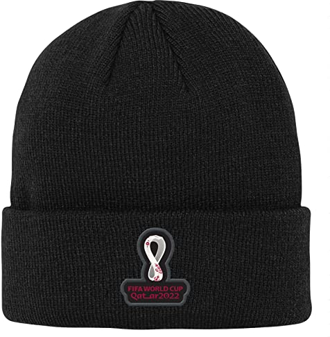 Outerstuff Herren FIFA Wm Event Cuffed Strickmütze Winter-Hut, Schwarz, Einheitsgröße